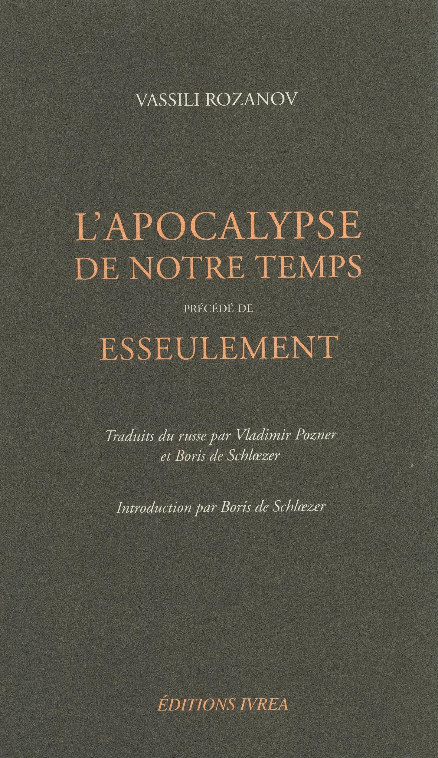 APOCALYPSE DE NOTRE TEMPS