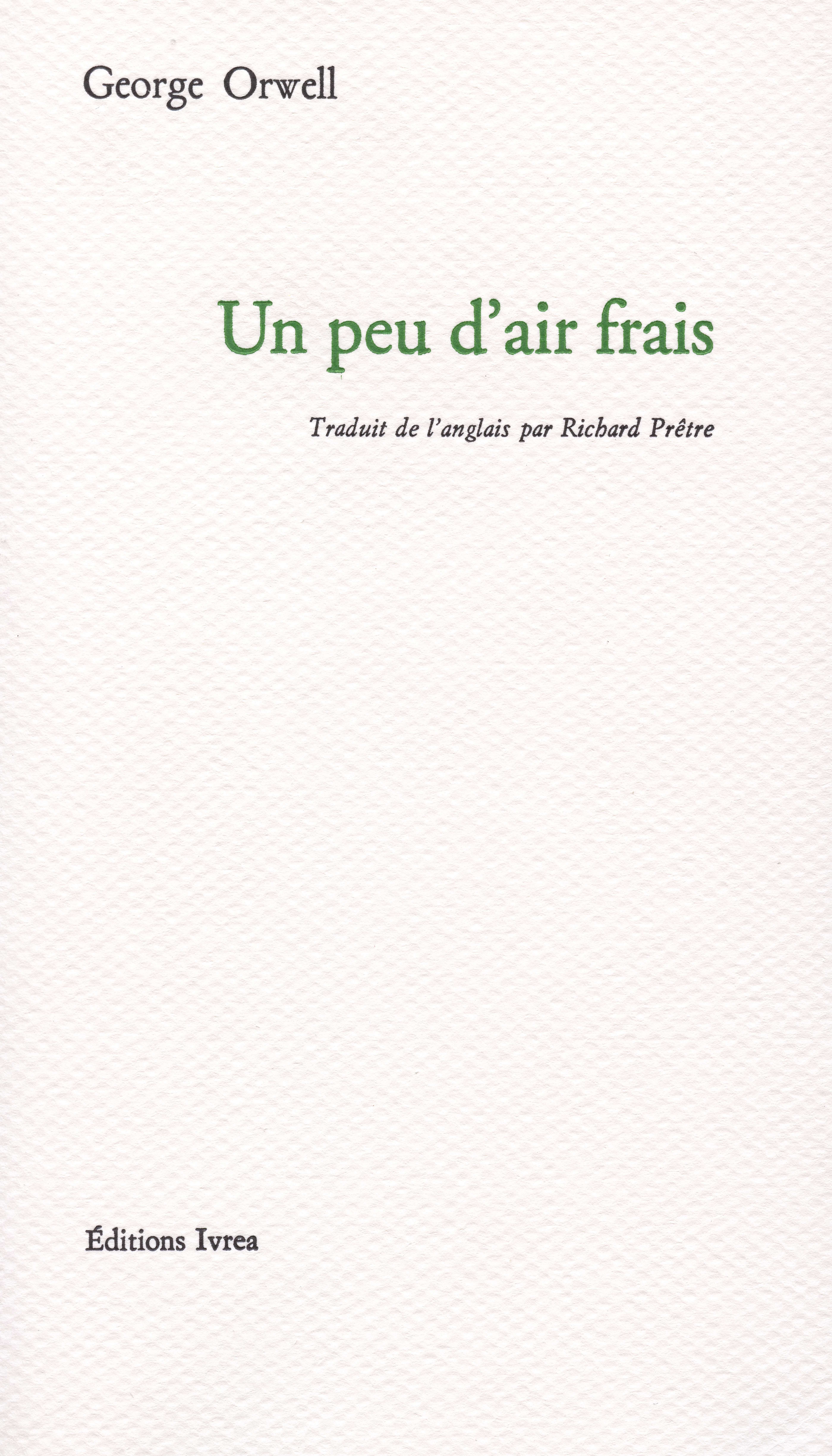 PEU D'AIR FRAIS