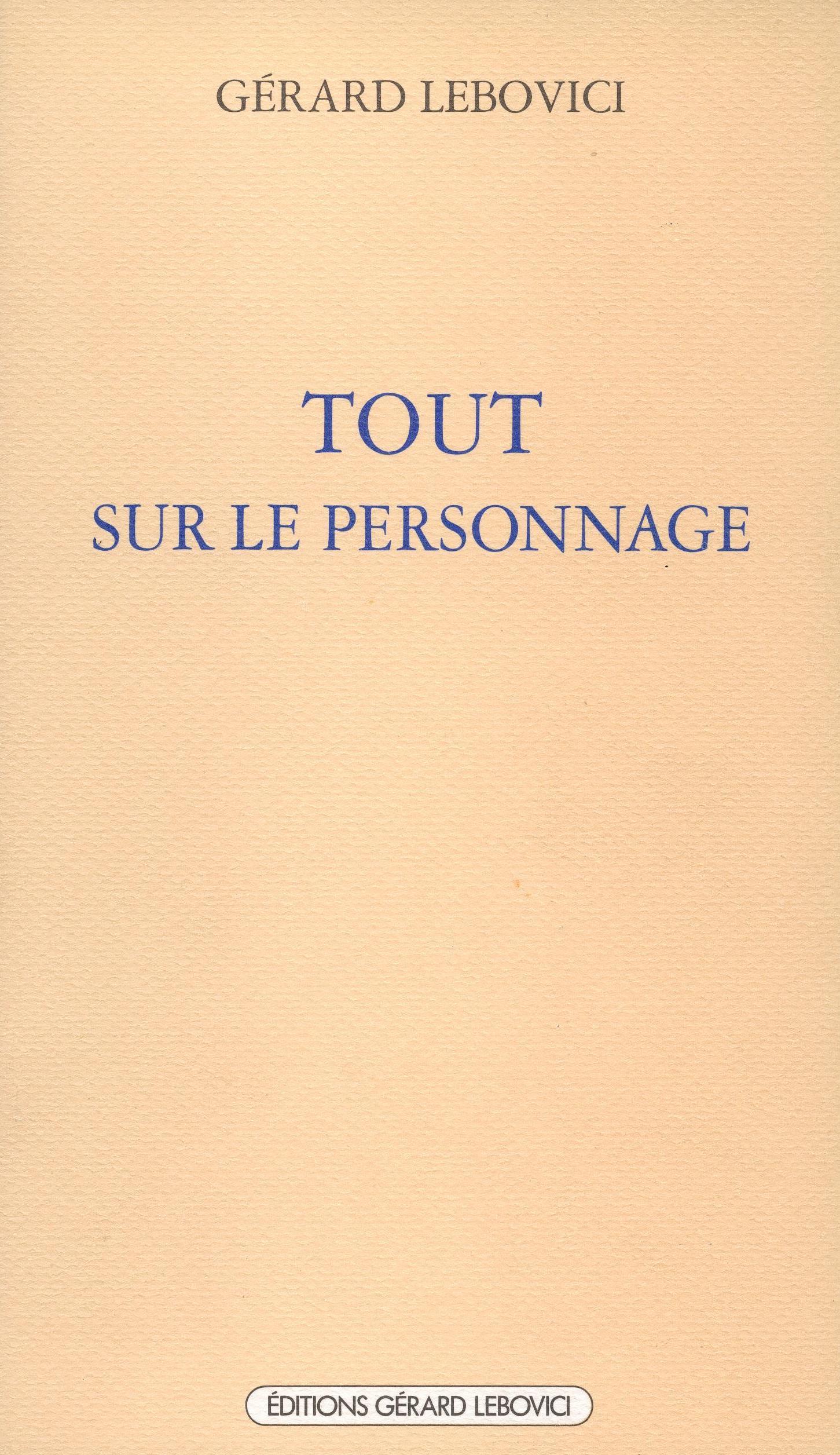 TOUT SUR LE PERSONNAGE