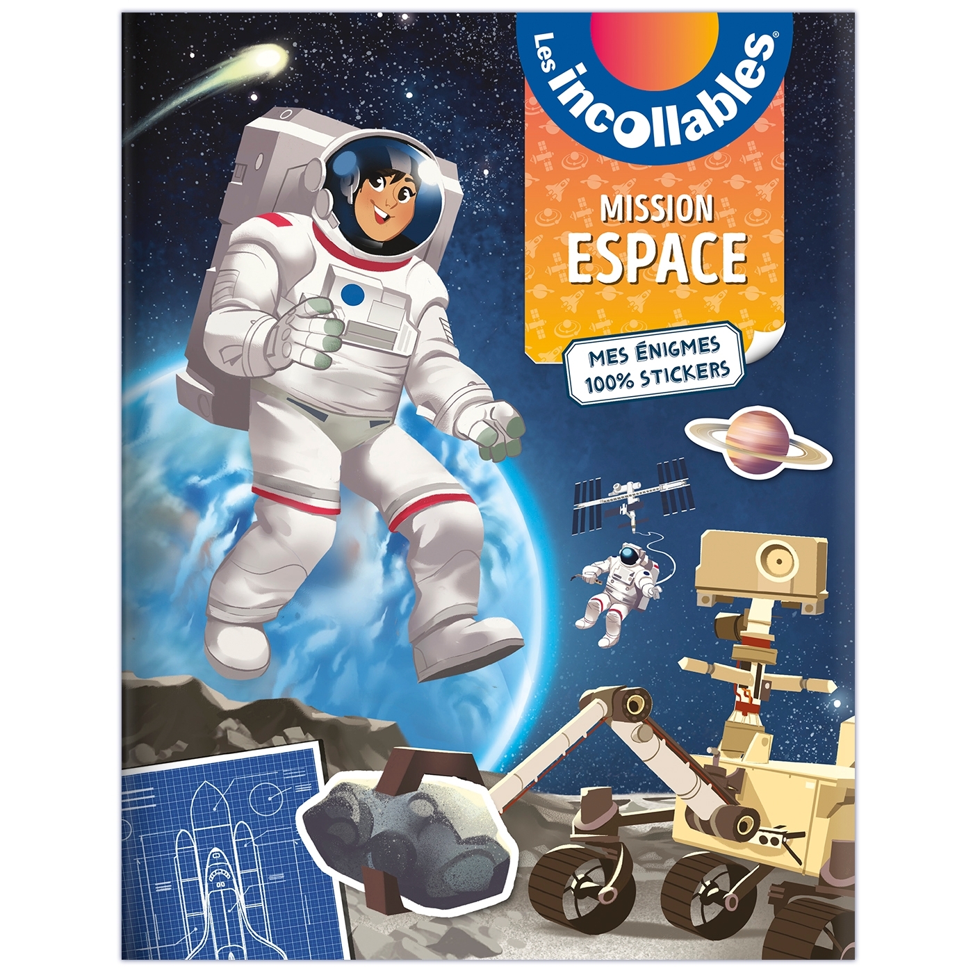 INCOLLABLES - MISSION ESPACE - MES ENIGMES EN STICKERS