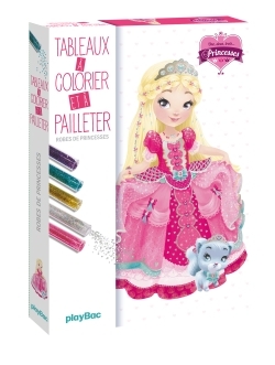 MES TABLEAUX A COLORIER ET A PAILLETER - 1, 2, 3 PRINCESSES - ROBES DE PRIN