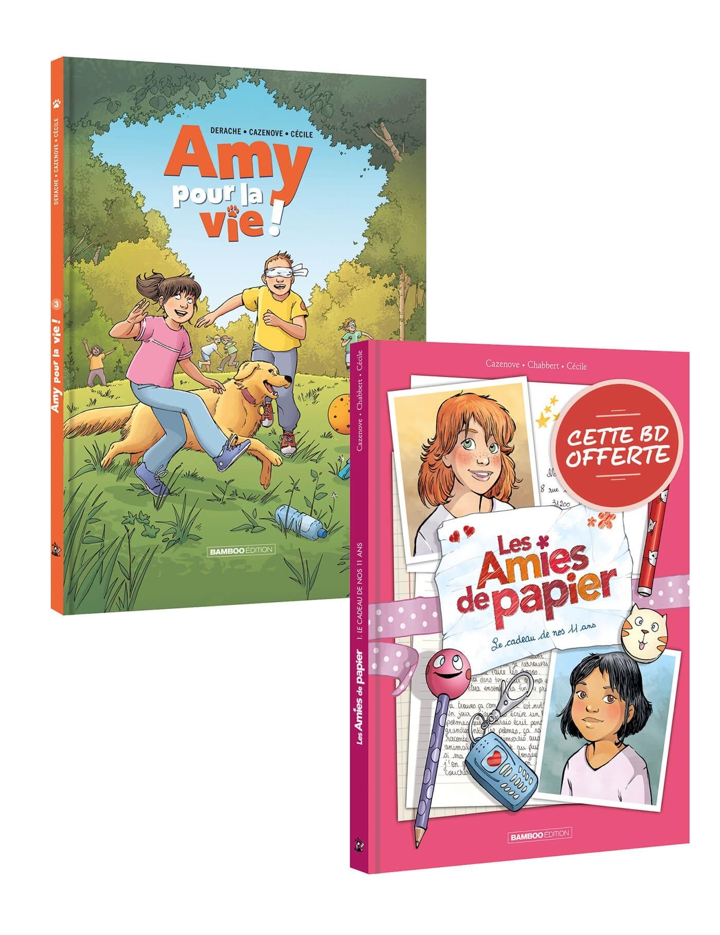 AMY POUR LA VIE T03 + AMIES DE PAPIER T01 OFFERT - PACK PROMO 2025