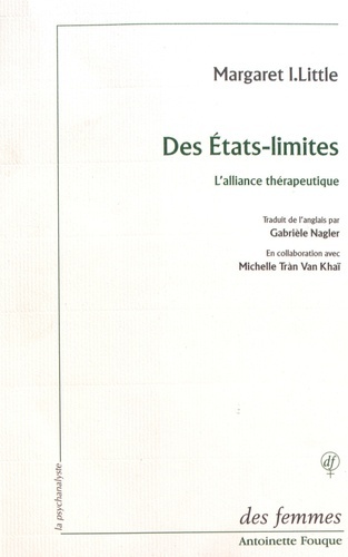 DES ETATS-LIMITES : L'ALLIANCE THERAPEUTHIQUE