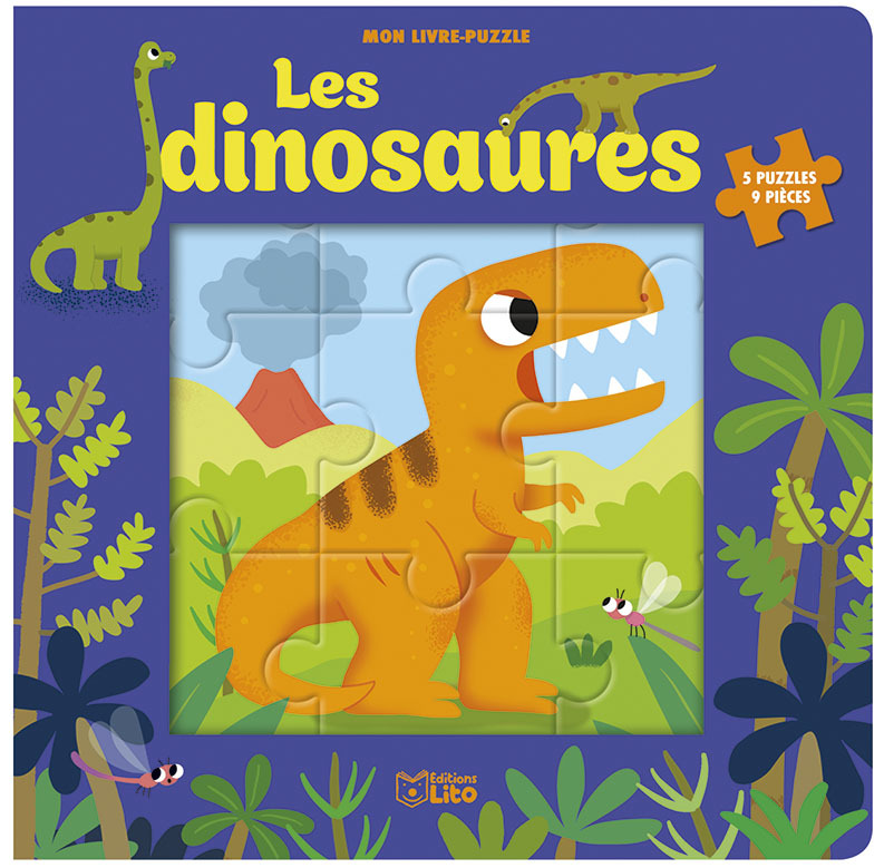 DINOSAURES - MON LIVRE PUZZLE 9P