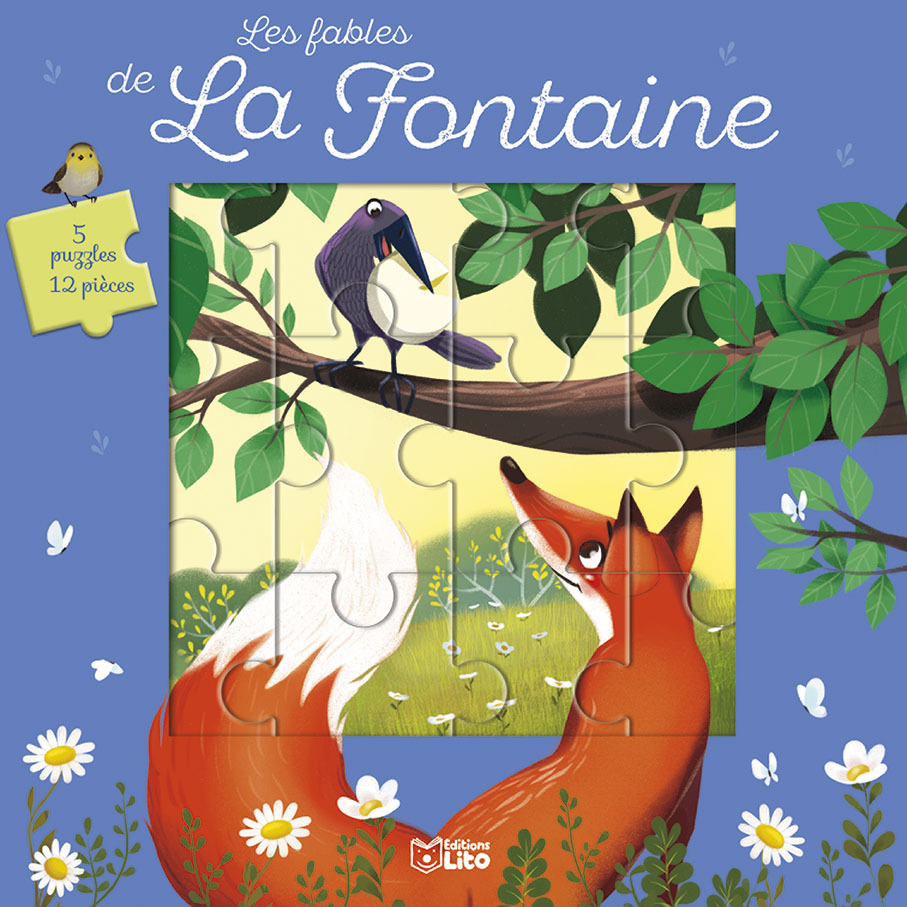 LIVRE PUZZLE 12P LES FABLES DE LA FONTAINE