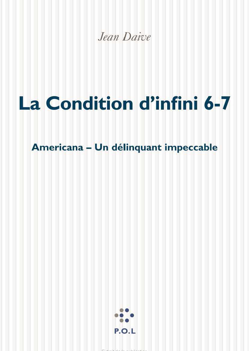 CONDITION D'INFINI 6, 7, AMERICANA, UN DELINQUANT IMPECCABLE
