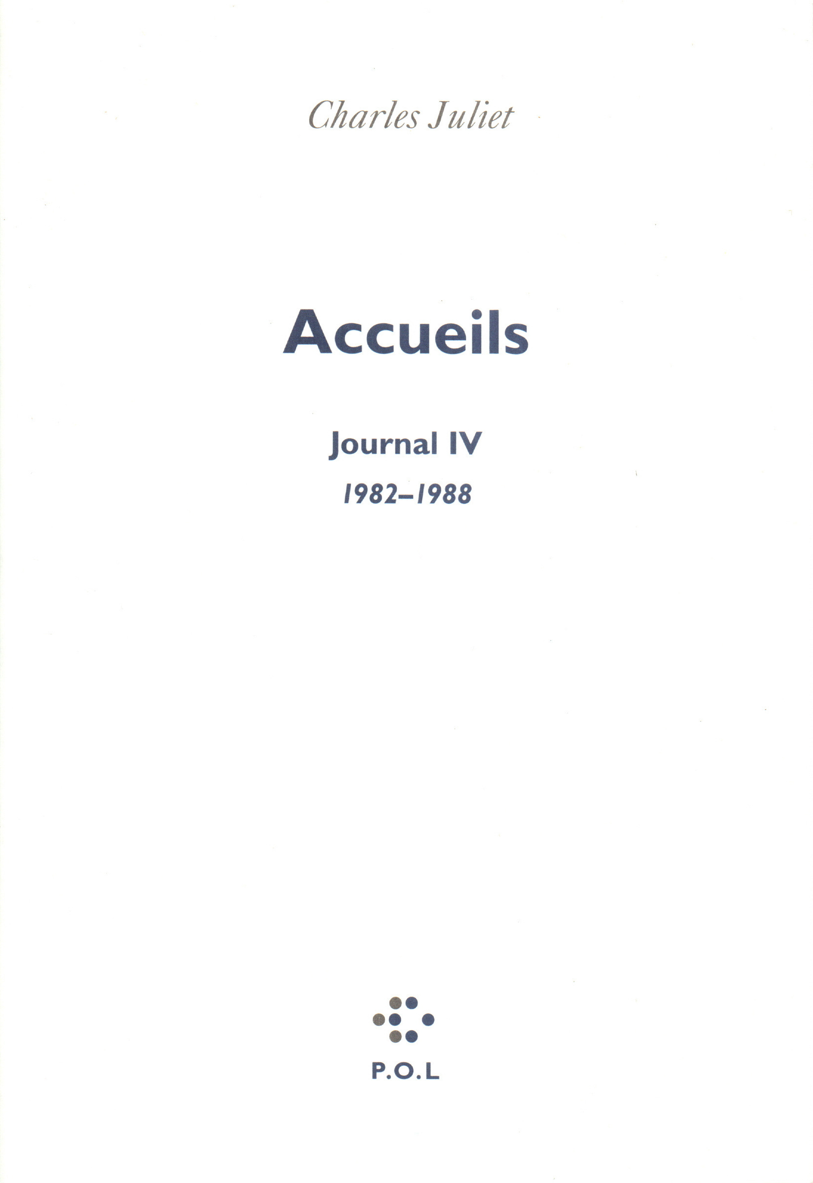 ACCUEILS, JOURNAL 4 (1982-1988)((1982-1988))