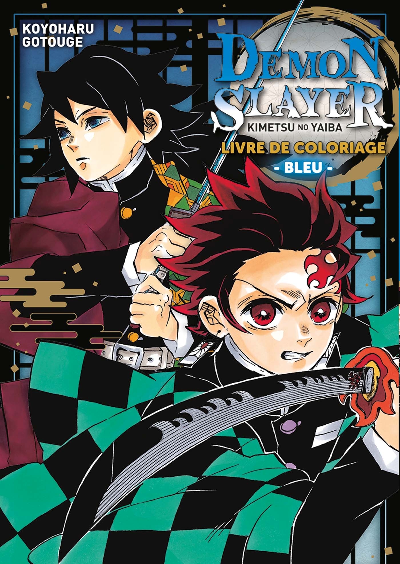 DEMON SLAYER : LIVRE DE COLORIAGE BLEU