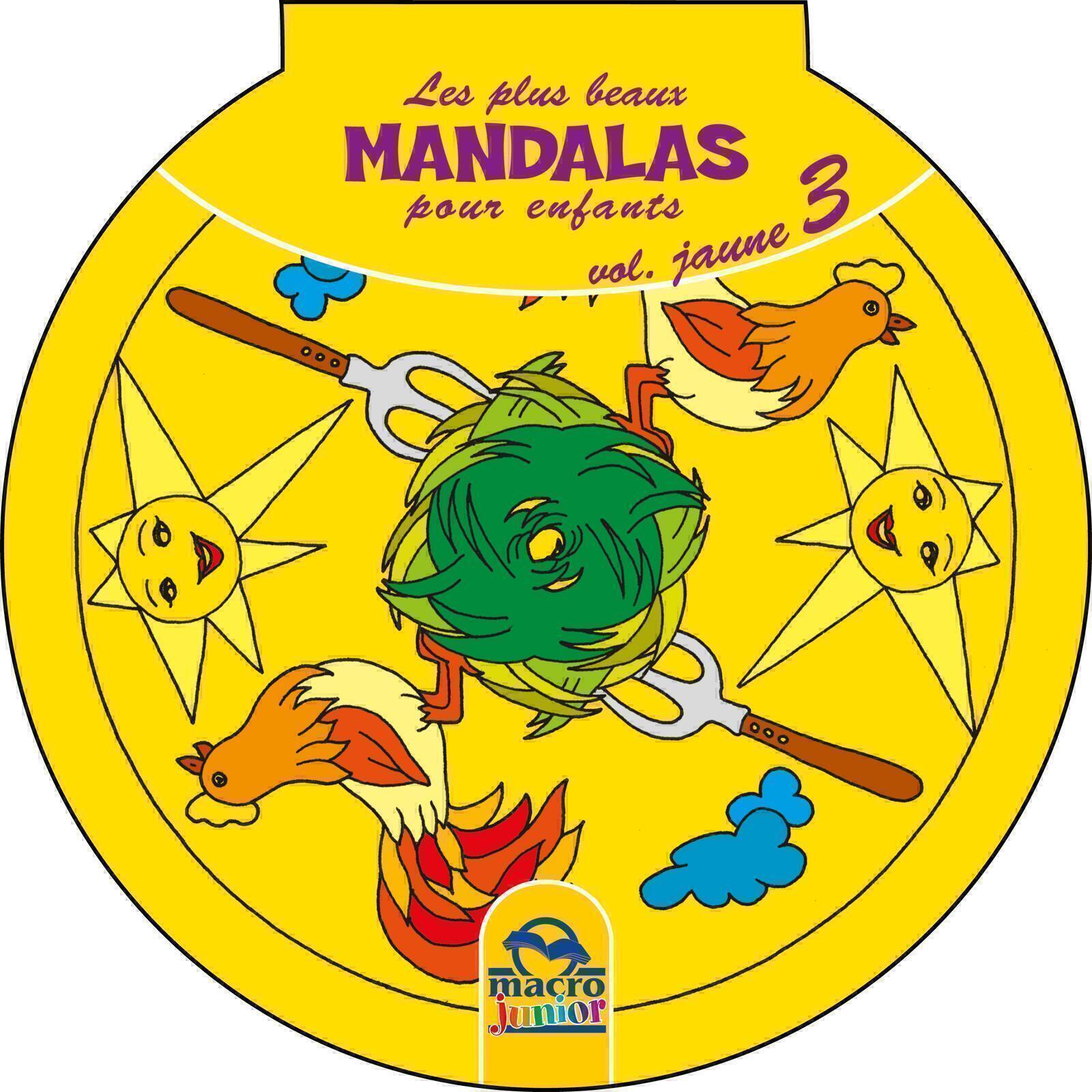 PLUS BEAUX MANDALAS POUR LES ENFANTS - VOL JAUNE 3