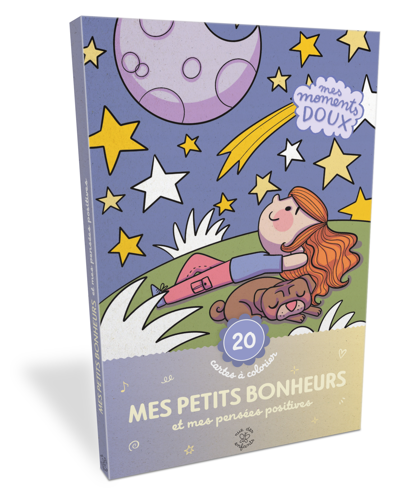 MES PETITS BONHEURS ET MES PENSEES POSITIVES - 20 CARTES A COLORIER