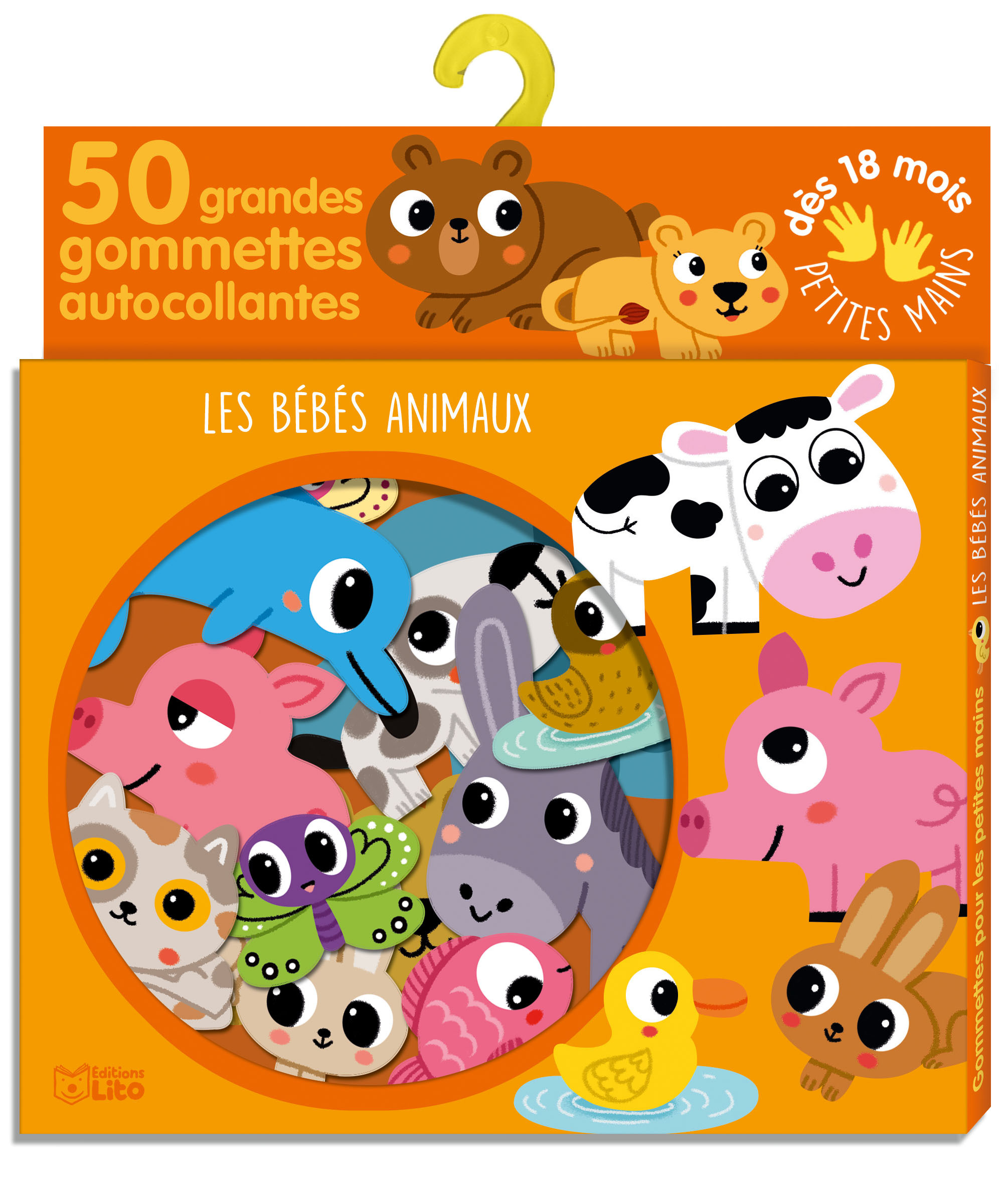 50 GRANDES GOMMETTES PTES MAINS - BEBES ANIMAUX