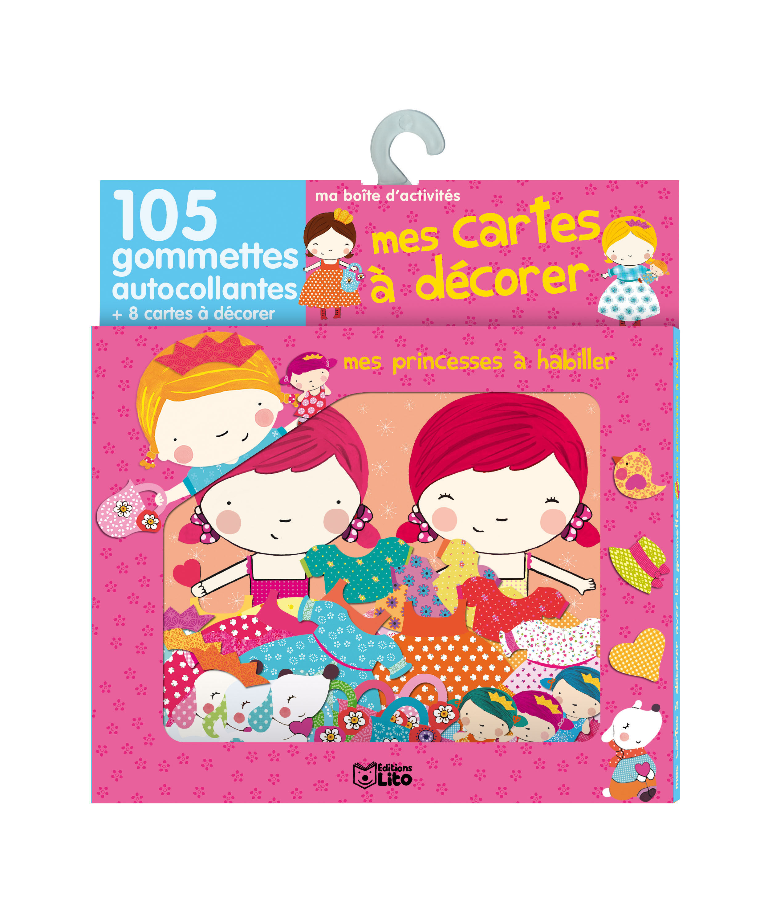 MES CARTES A DECORER AVEC GOMMETTES : PRINCESSES A HABILLER
