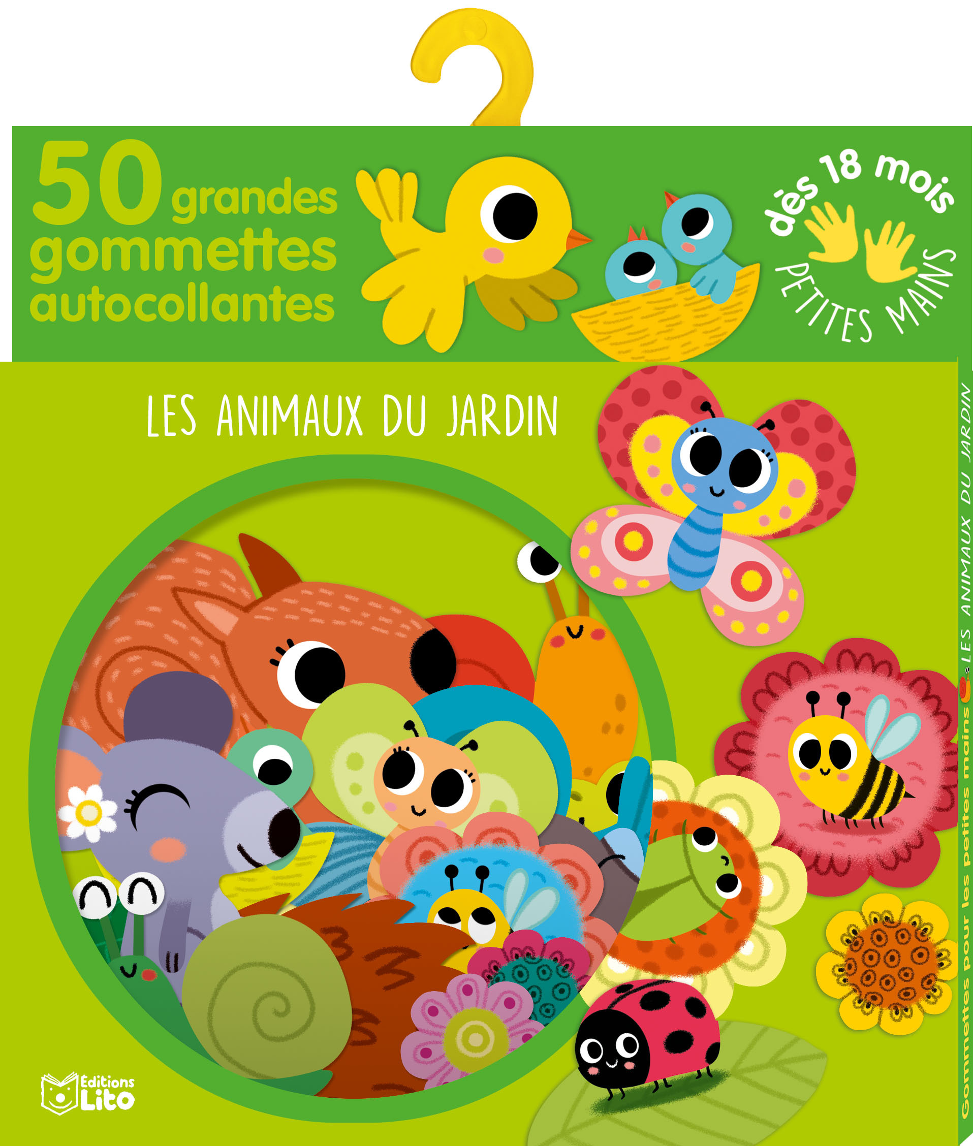 50 GRANDES GOMMETTES PETITES MAINS - ANIMAUX DU JARDIN