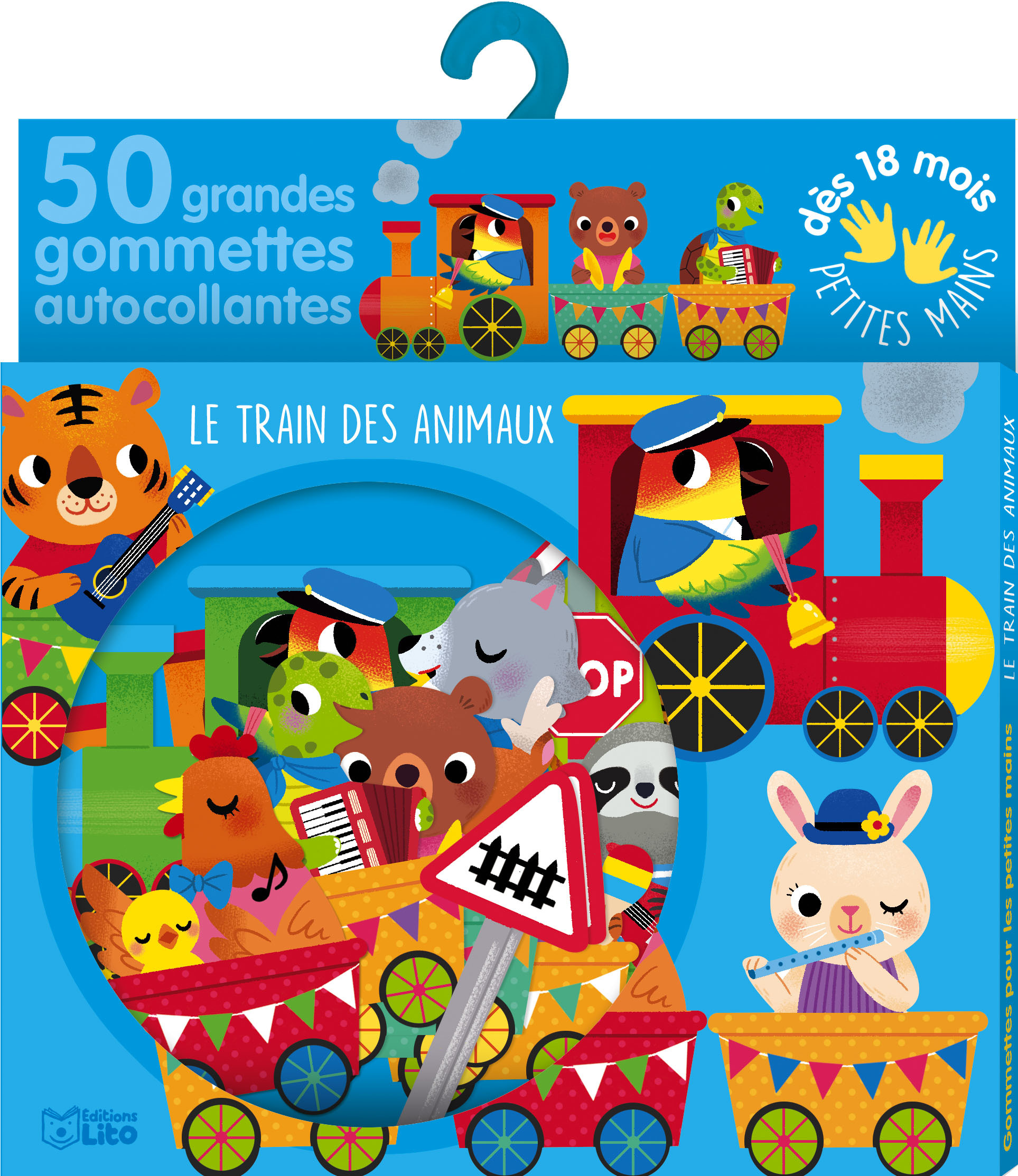 50 GRANDES GOMMETTES PETITES MAINS TRAIN DES ANIMAUX