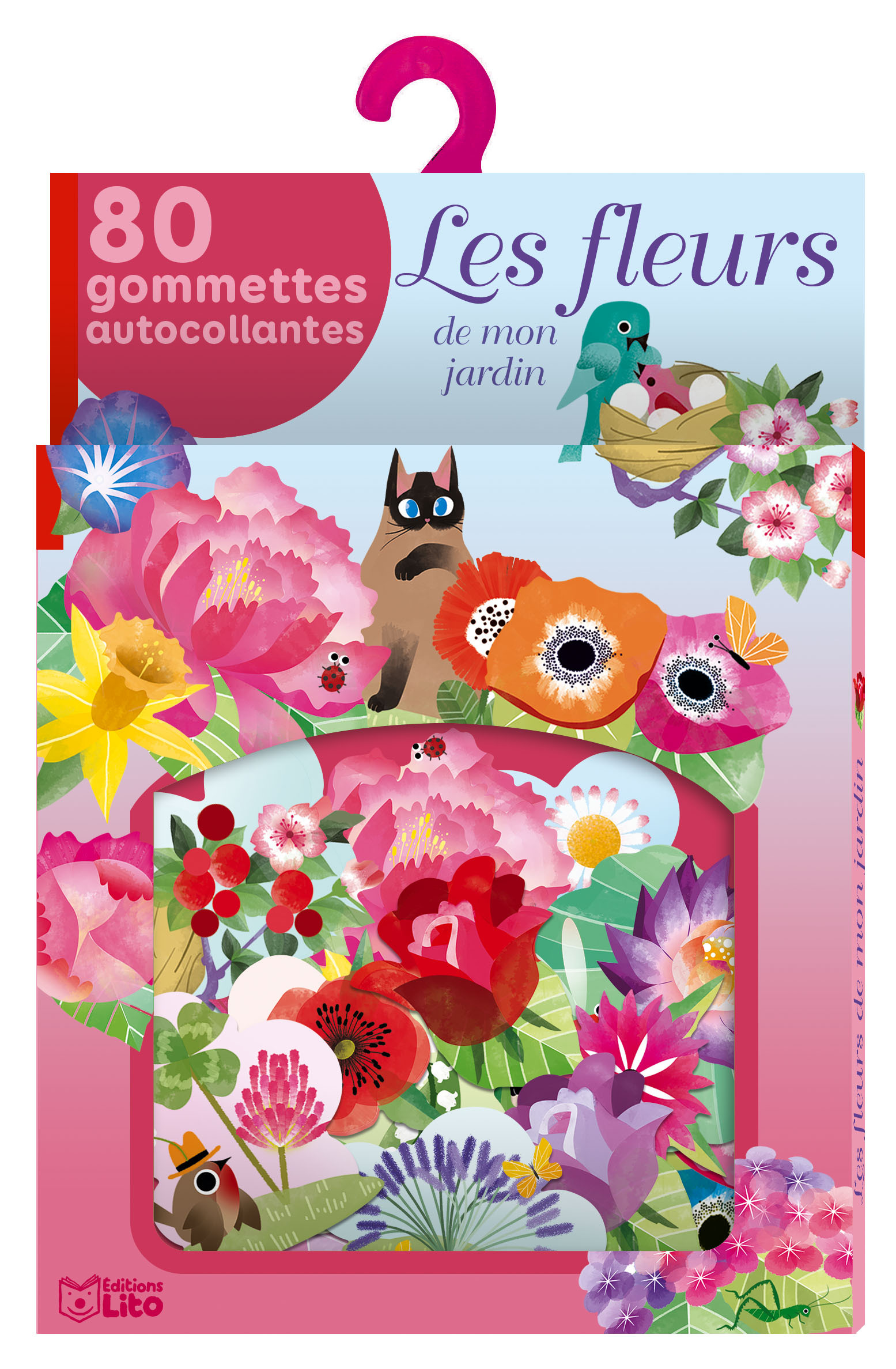 80 GOMMETTES AUTOCOLLANTES - FLEURS DE MON JARDIN