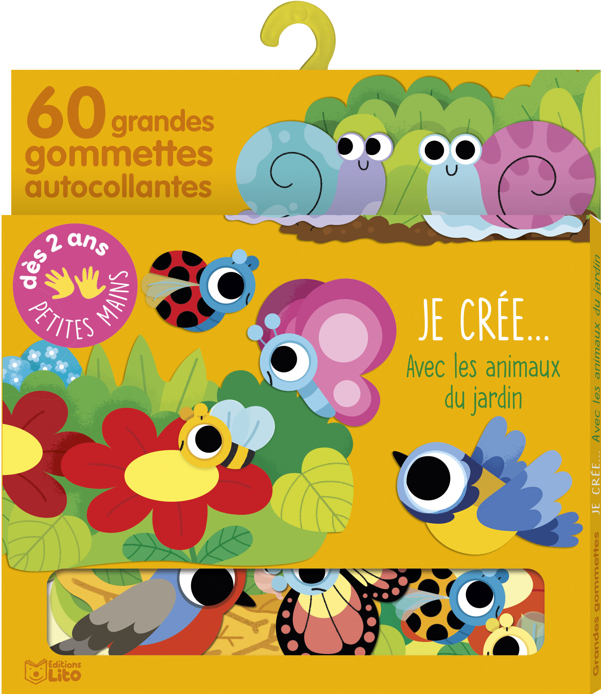 60 GRANDES GOMMETTES PETITES MAINS JE CREE AVEC LES ANIMAUX DU JARDIN