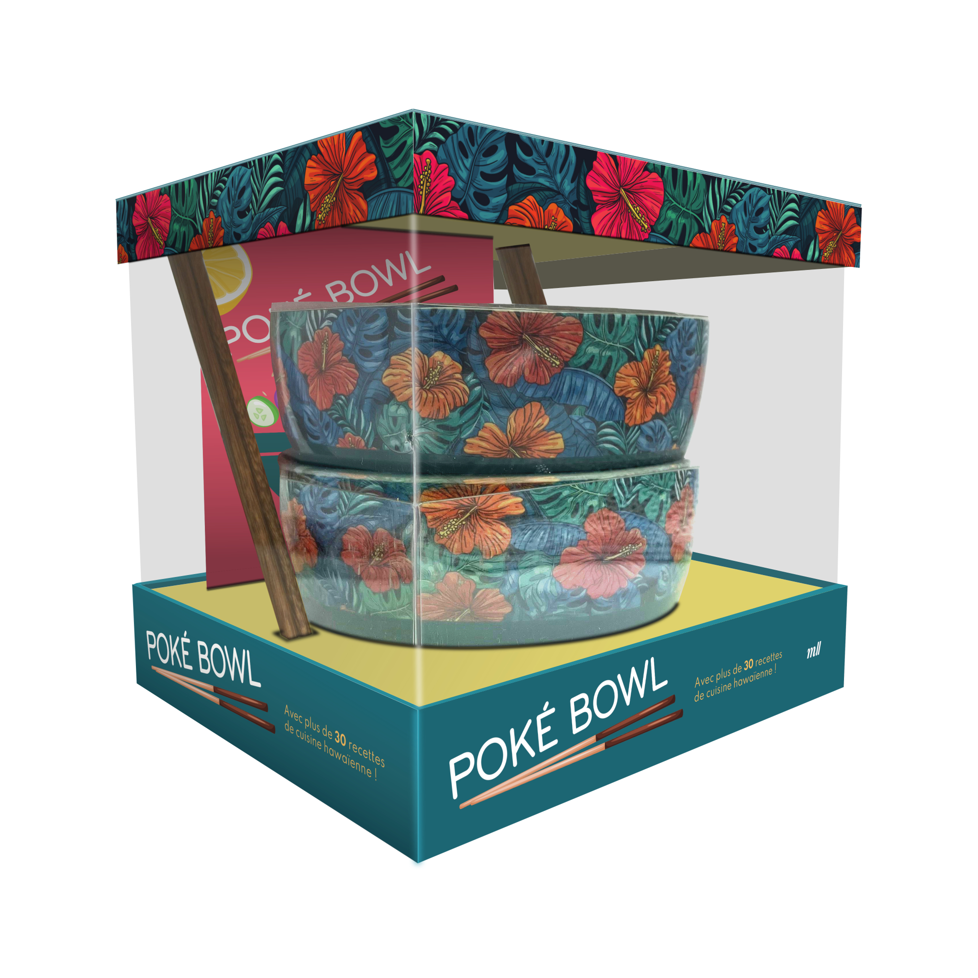 COFFRET POKE BOWL - AVEC PLUS DE 30 RECETTES DE CUISINE HAWAIENNE !