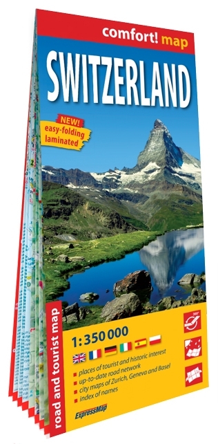 SUISSE 1/350.000 (CARTE GRAND FORMAT LAMINEE) - ANGLAIS