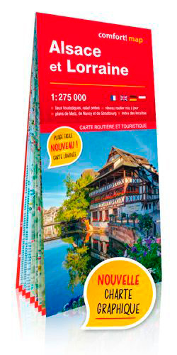 ALSACE ET LORRAINE 1/275.000 (CARTE GRAND FORMAT LAMINEE)
