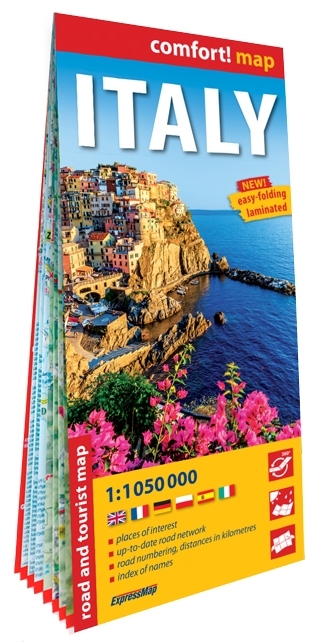 ITALY 1/1M050 COMFORT MAP (CARTE GRAND FORMAT LAMINEE) - ANGLAIS