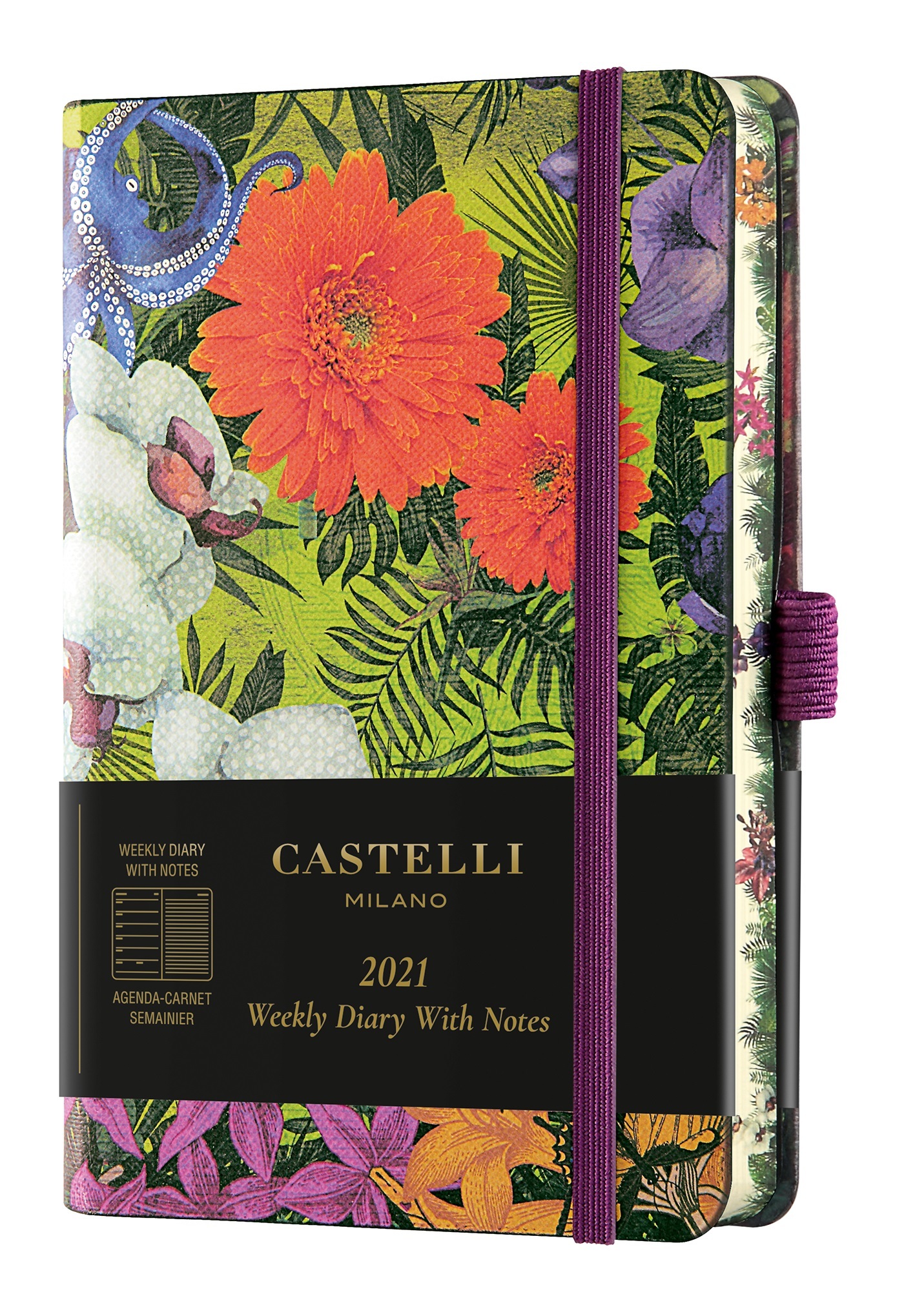 AGENDA 2021 SEMAINIER POCHE EDEN ORCHID