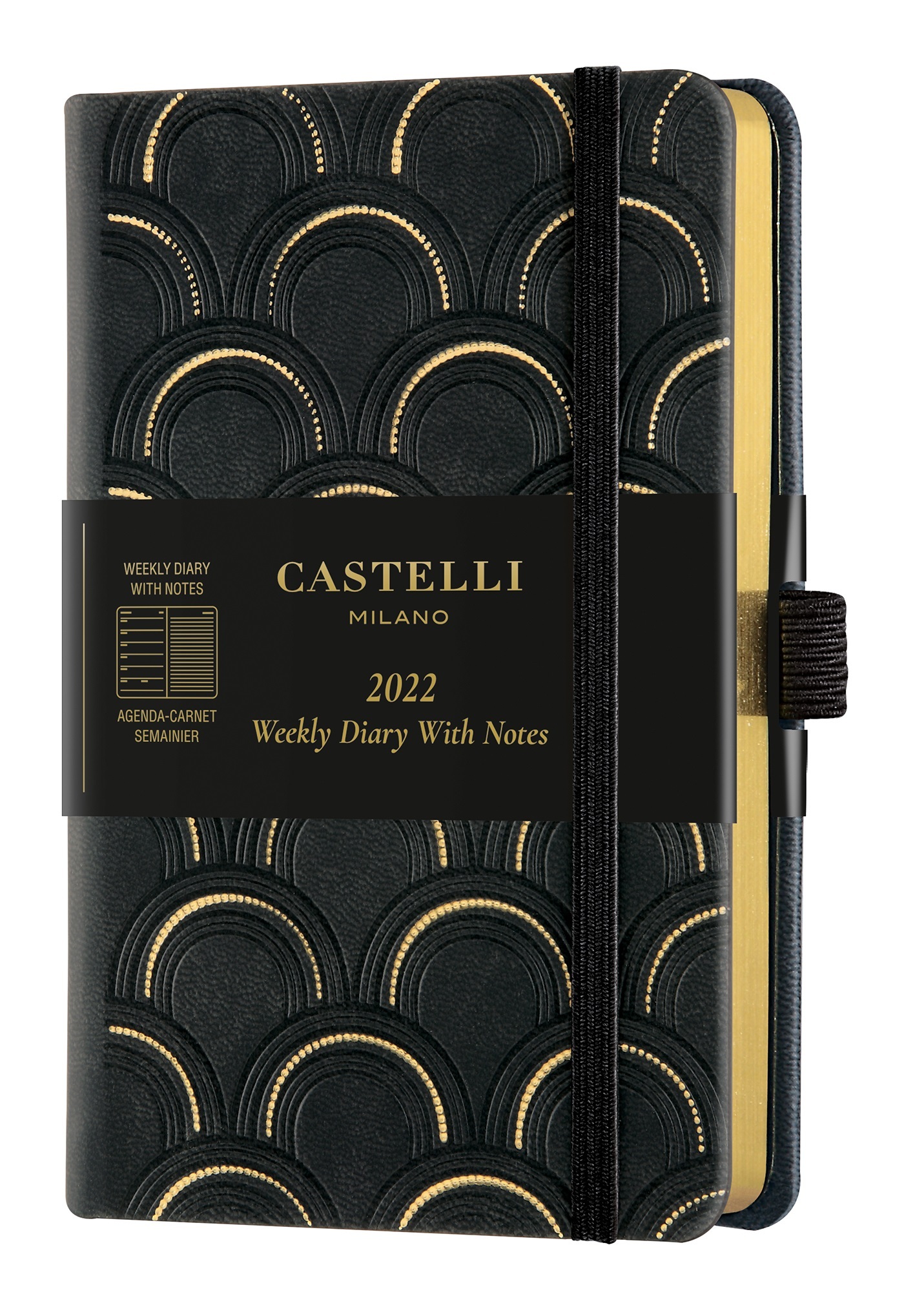 AGENDA 2022 SEMAINIER POCHE C&G ART DECO GOLD