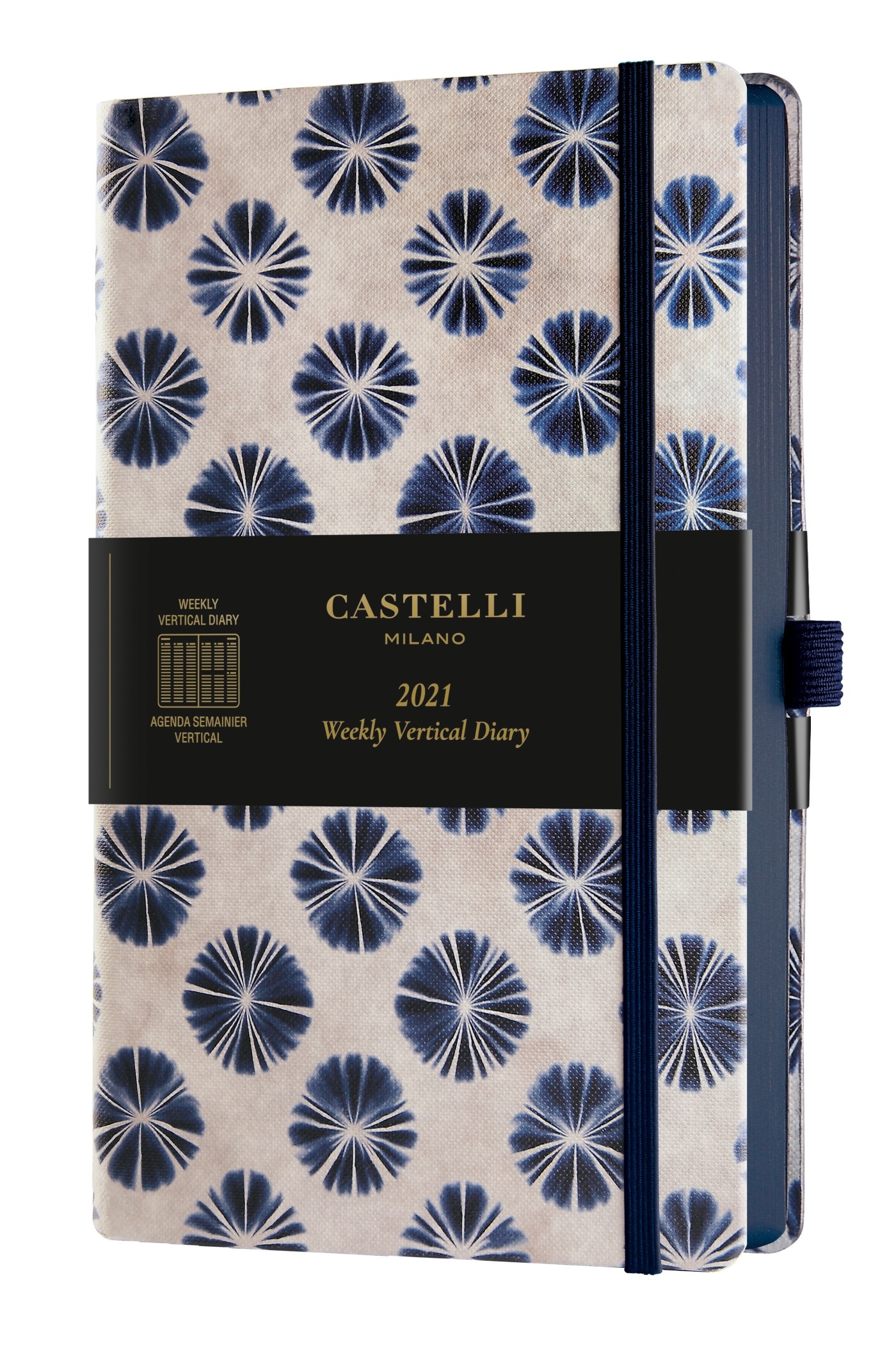 AGENDA 2021 SEMAINIER VERTICAL GRAND FORMAT SHIBORI FLEURS