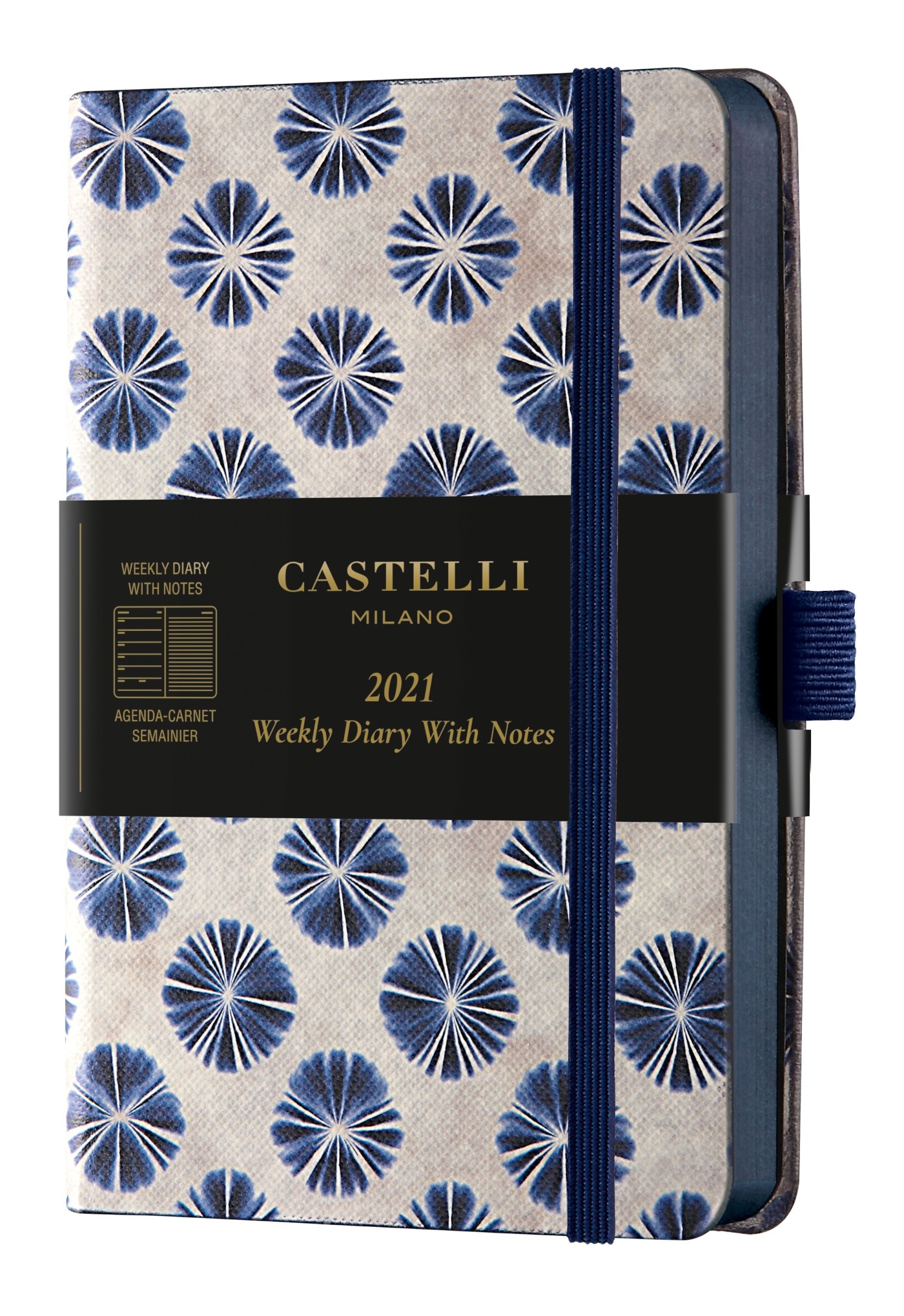 AGENDA 2021 SEMAINIER POCHE SHIBORI FLEURS