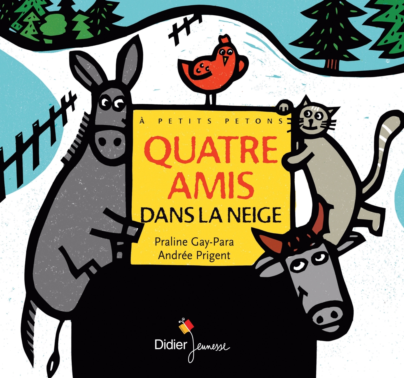 QUATRE AMIS DANS LA NEIGE