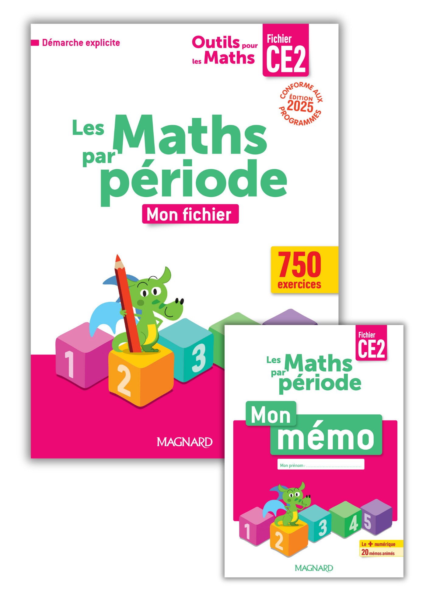 OUTILS POUR LES MATHS CE2 PAR PERIODE (2025) - FICHIER DE L´ELEVE + MEMO