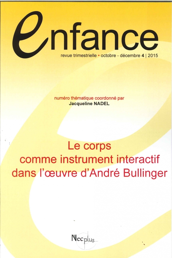 ENFANCE 4/2015 LE CORPS COMME INSTRUMENT DECEMBRE 2015