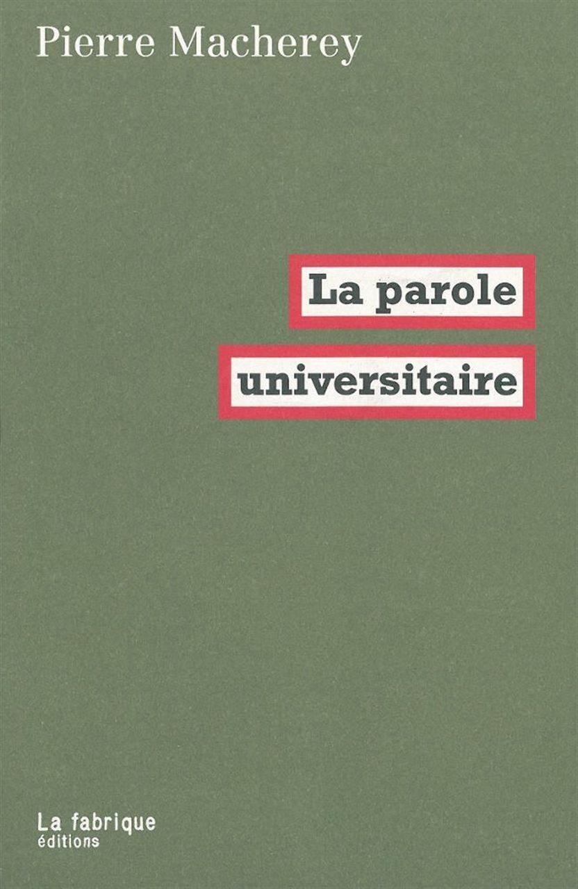 PAROLE UNIVERSITAIRE (LA)