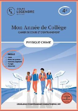 MON ANNEE DE COLLEGE - 4EME PHYSIQUE-CHIMIE-CAHIER DE COURS ET D´ENTRAINEMENT - COURS FICHES DE SYN