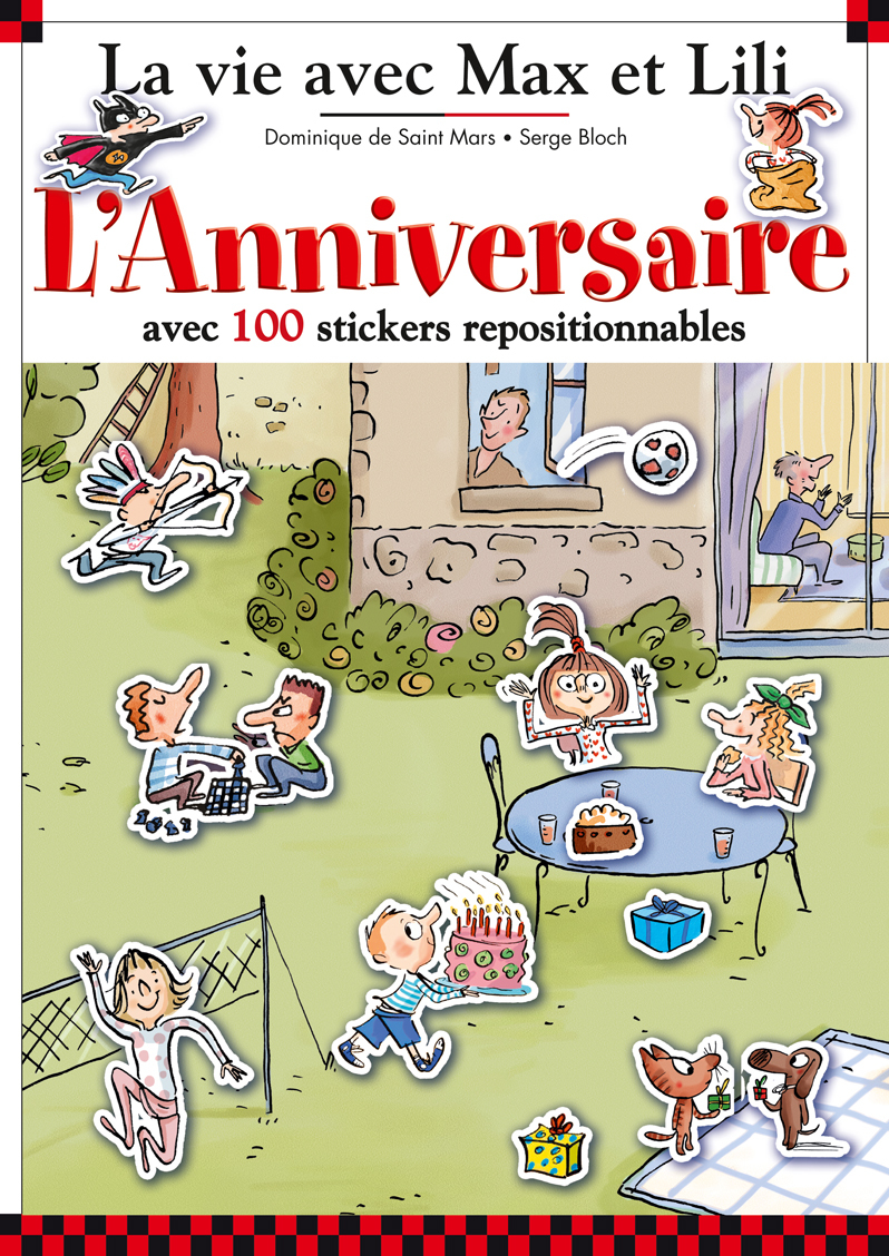 ANNIVERSAIRE AVEC MAX ET LILI (100 AUTOCOLLANTS)