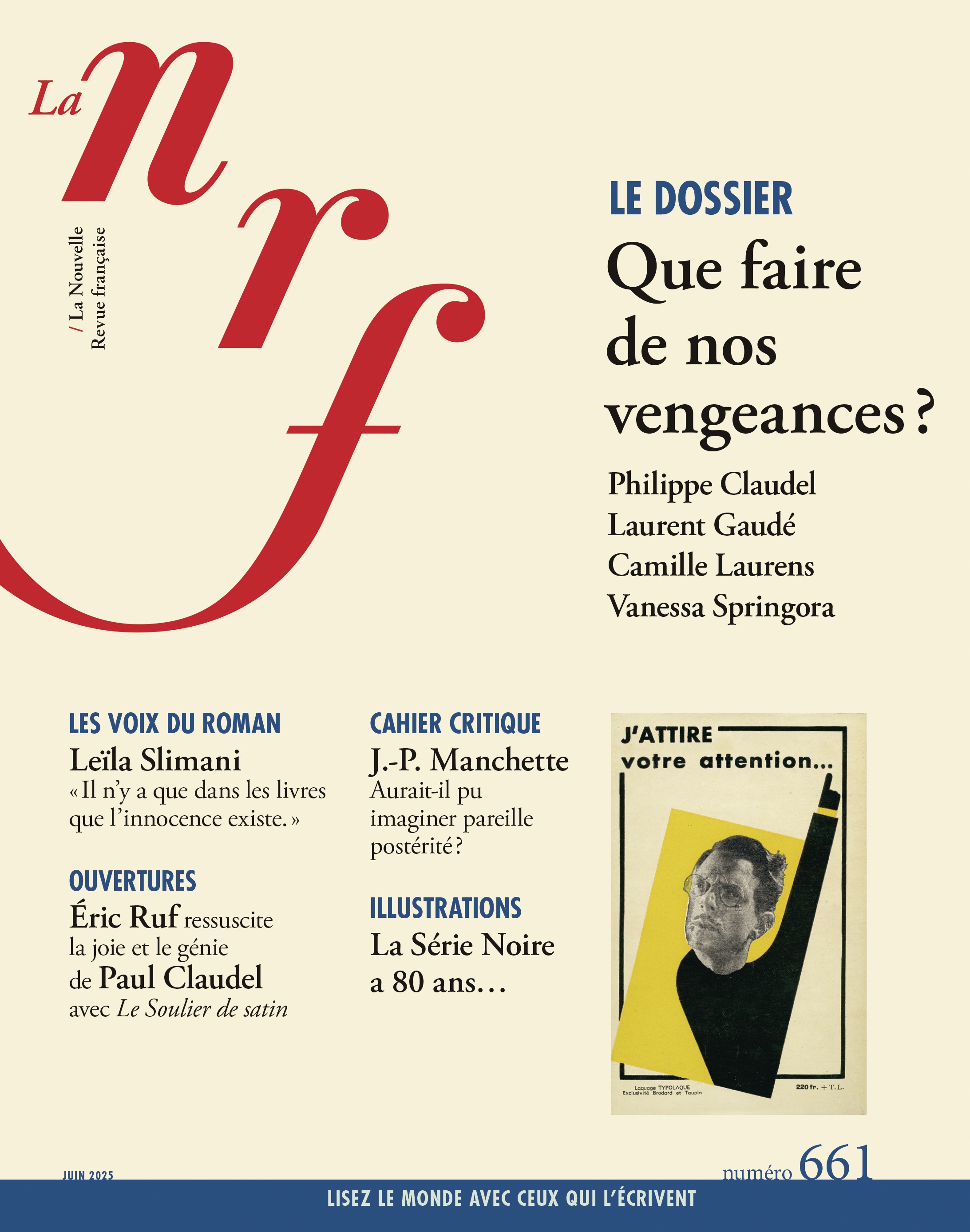 N.R.F. N 661 (PRINTEMPS 2025)