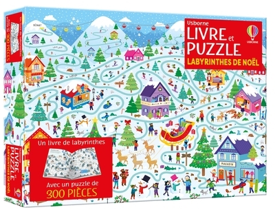 LABYRINTHES DE NOEL - COFFRET LIVRE ET PUZZLE