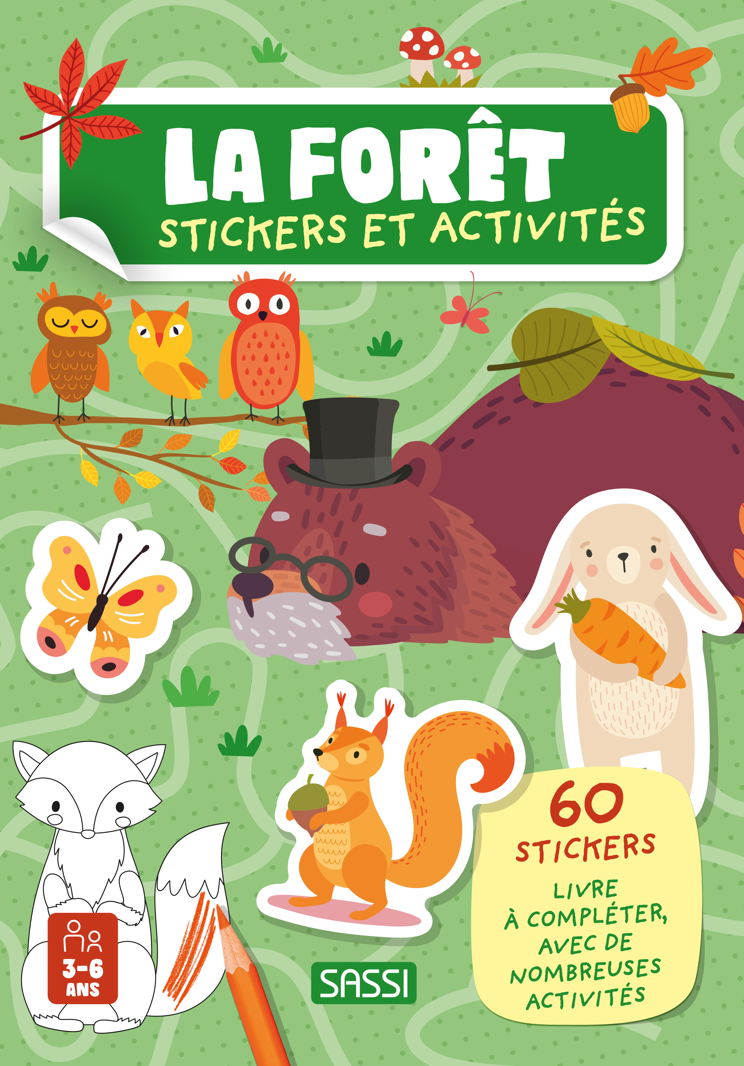 FORET. STICKERS ET ACTIVITES - 60 STICKERS LIVRE A COMPLETER, AVEC DE NOMBREUSES ACTIVITES