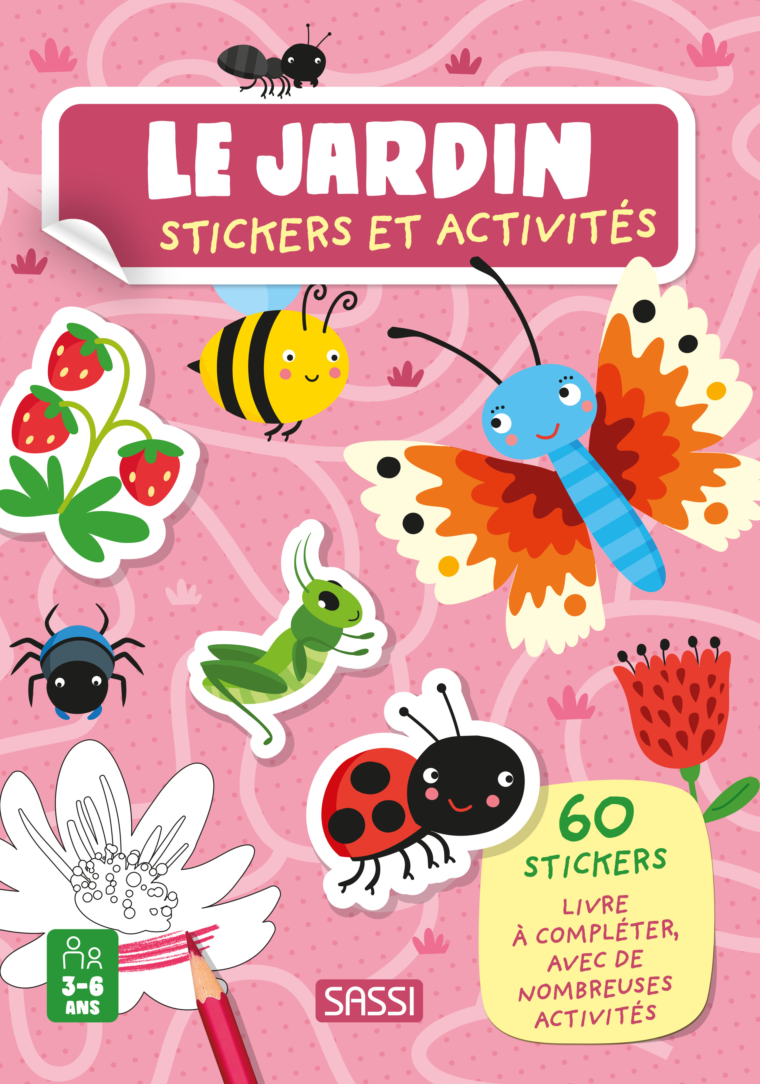 JARDIN. STICKERS ET ACTIVITES - 60 STICKERS LIVRE A COMPLETER, AVEC DE NOMBREUSES ACTIVITES