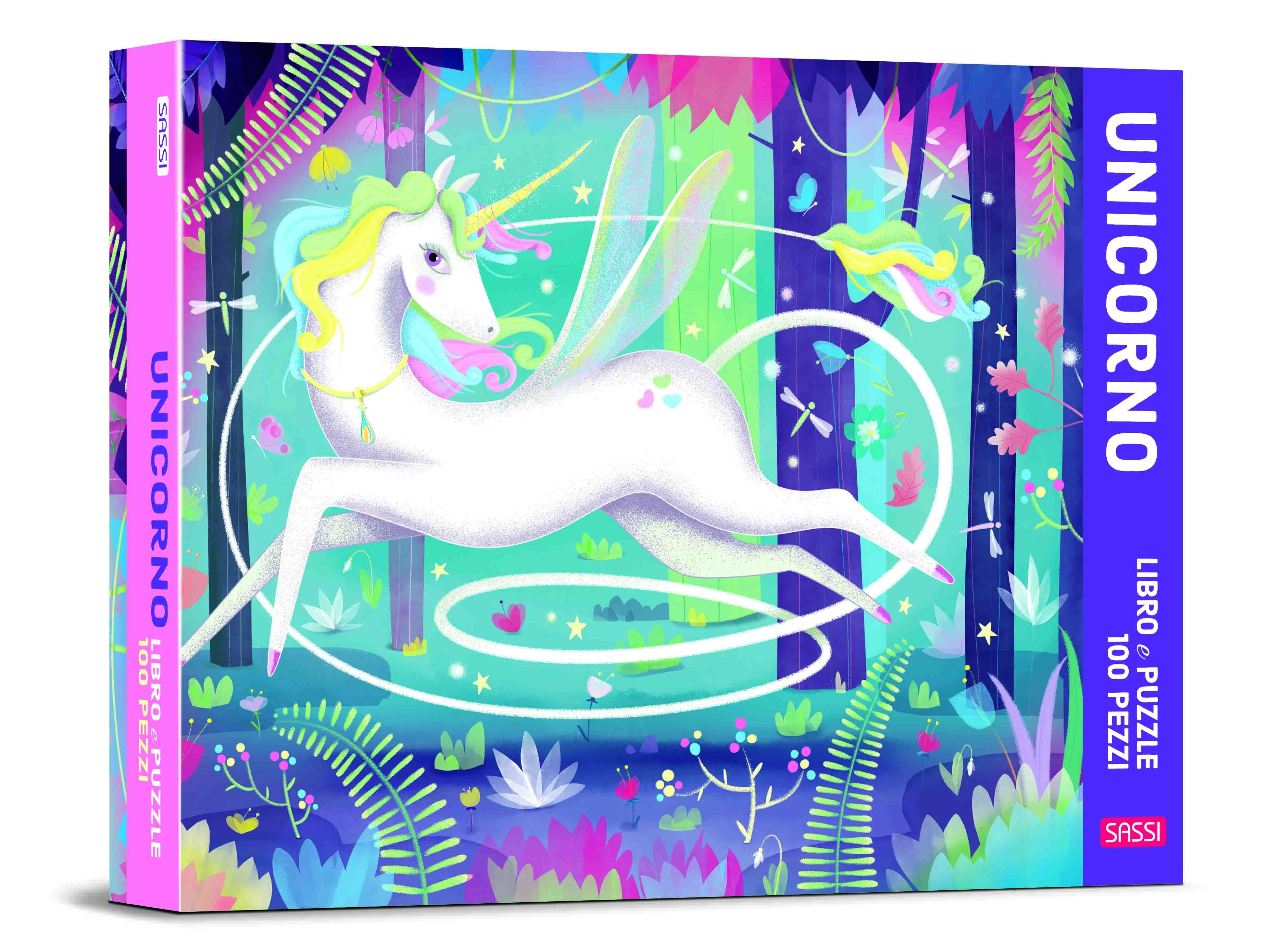 LICORNE LIVRE ET PUZZLE DE 100 PIECES