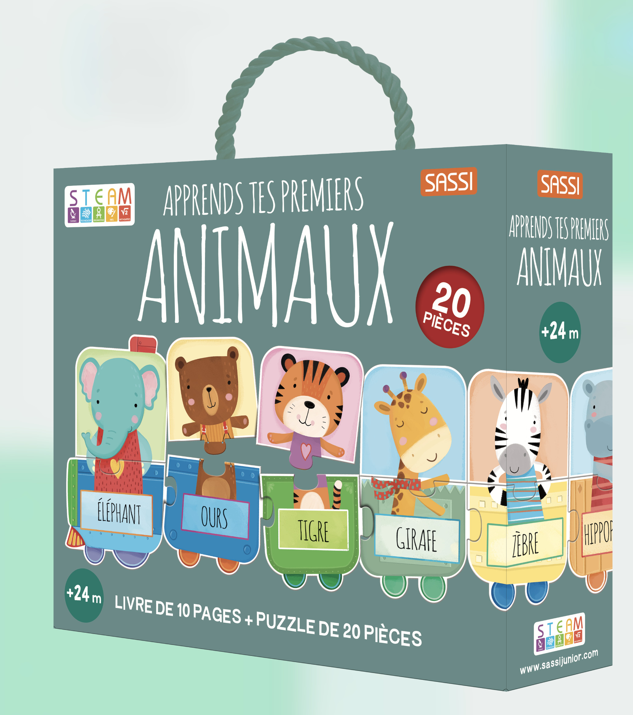 STEAM PUZZLE - APPRENDS TES PREMIERS ANIMAUX - N.E. 2024 (RESTYLING)