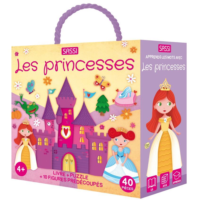 PRINCESSES - BOITE LIVRE + PUZZLE + SILHOUETTES