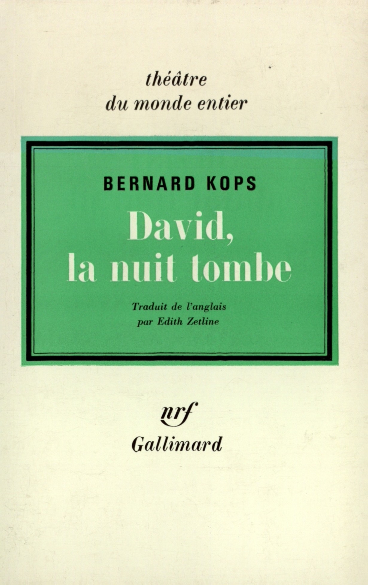 DAVID,LA NUIT TOMBE