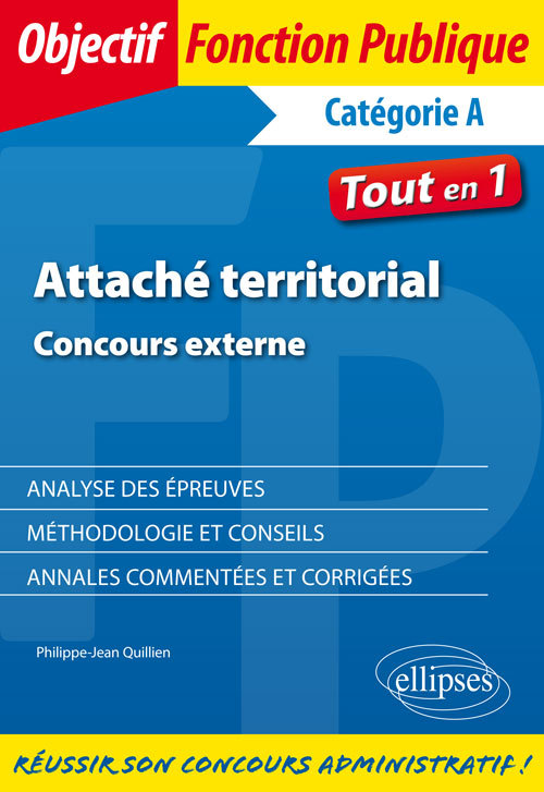 ATTACHE TERRITORIAL CONCOURS EXTERNE TOUT EN 1 CATEGORIE A OBJECTIF FONCTION PUBLIQUE