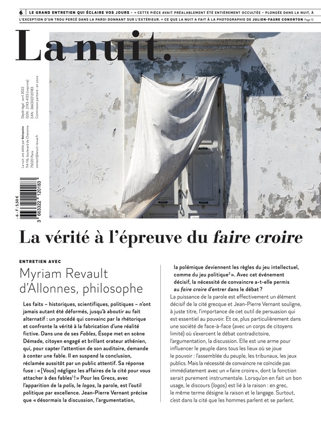 NUIT N 6 - LA VERITE A L´EPREUVE DU FAIRE CROIRE - LE GRAND ENTRETIEN QU