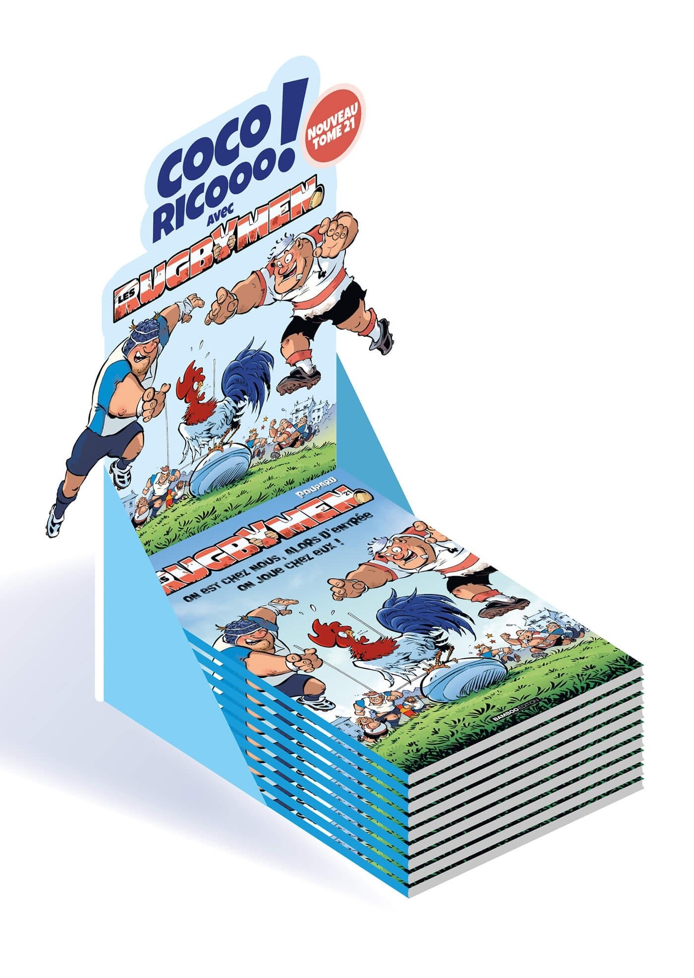 COLIS LES RUGBYMEN 15 EX. OP RUGBY 2023 + 2 JEUX CARTES