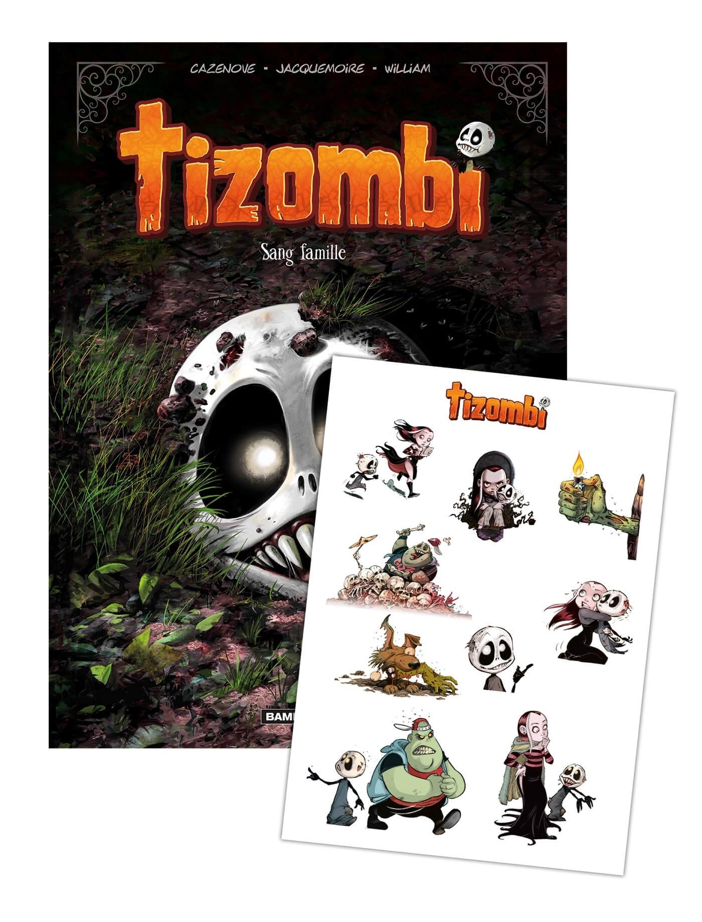 TIZOMBI - TOME 02 - STICKERS OFFERTS - SANG FAMILLE
