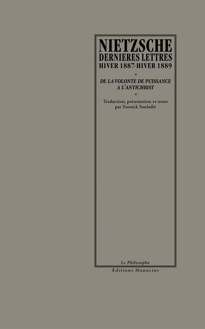 DERNIERES LETTRES (1887-1889)
