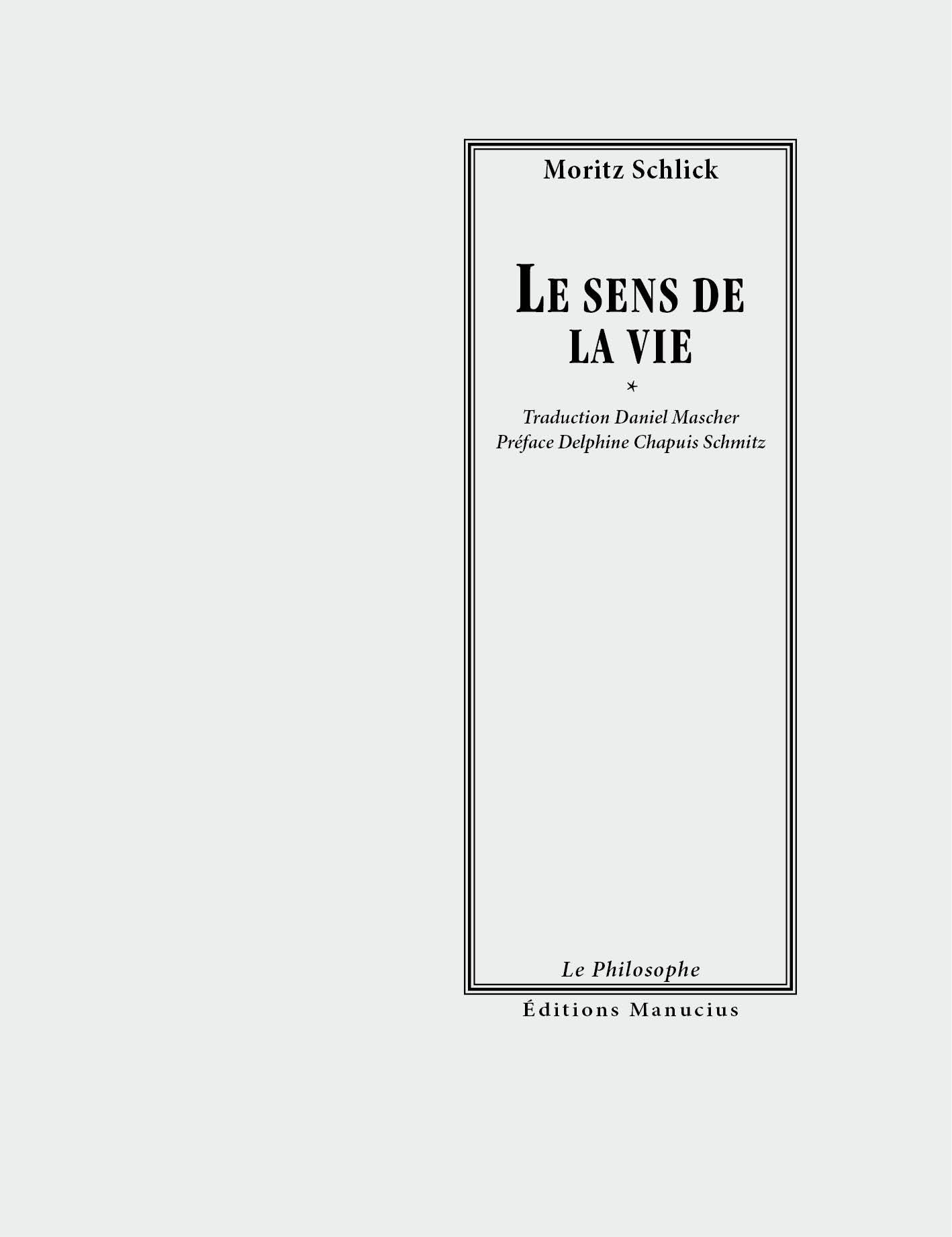 SENS DE LA VIE