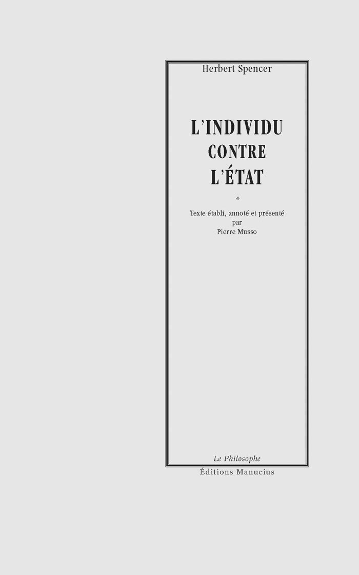 L´INDIVIDU CONTRE L´ETAT