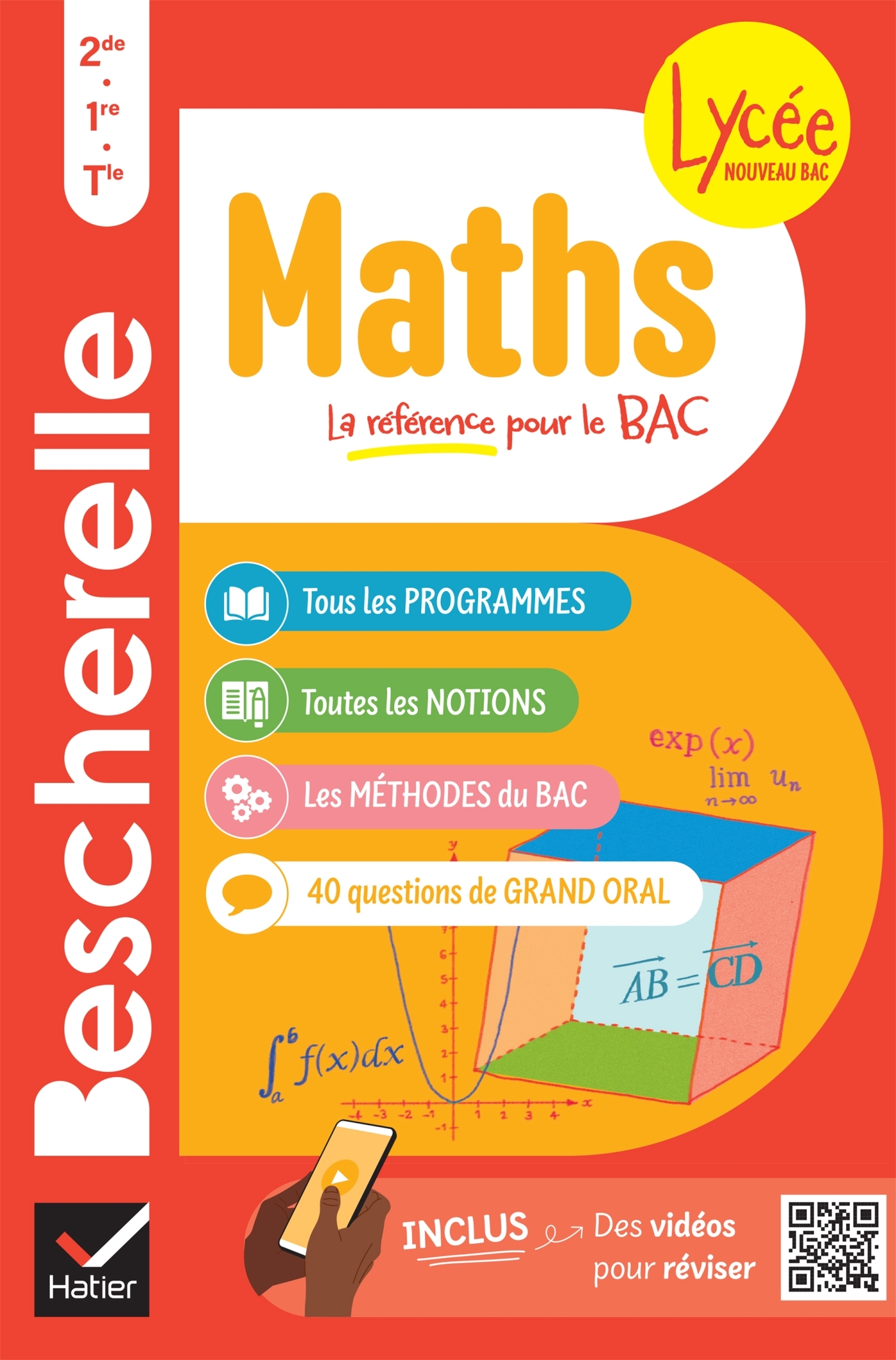 BESCHERELLE MATHS 2DE, 1RE, TLE - NOUVEAU BAC - TOUTES LES NOTIONS DE MATHS DES PROGRAMMES DU LYCEE